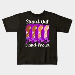 Vitiligo Awareness Stand Out Stand Proud Girls Womens Kids T-Shirt